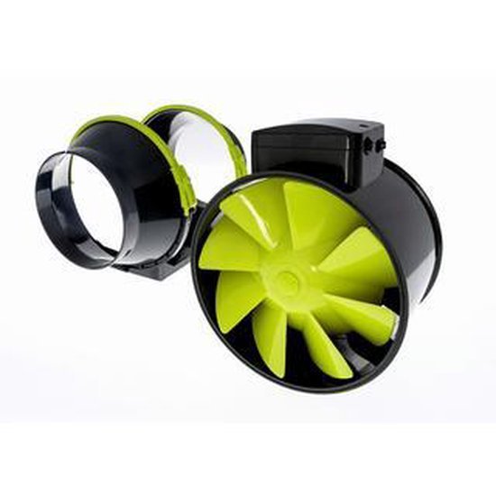 foto van een 100 mm buisventilator