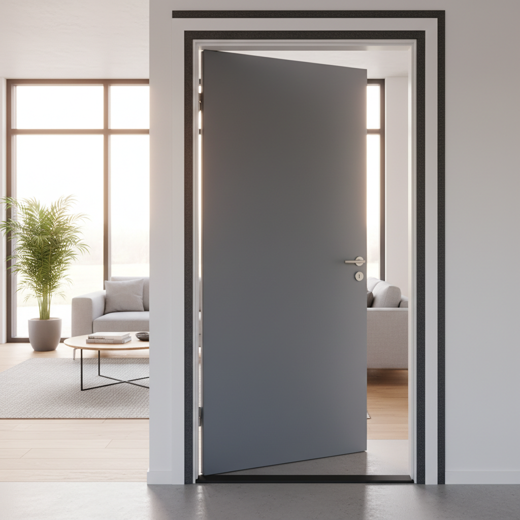 Geluidsisolerende deur met akoestische afdichting