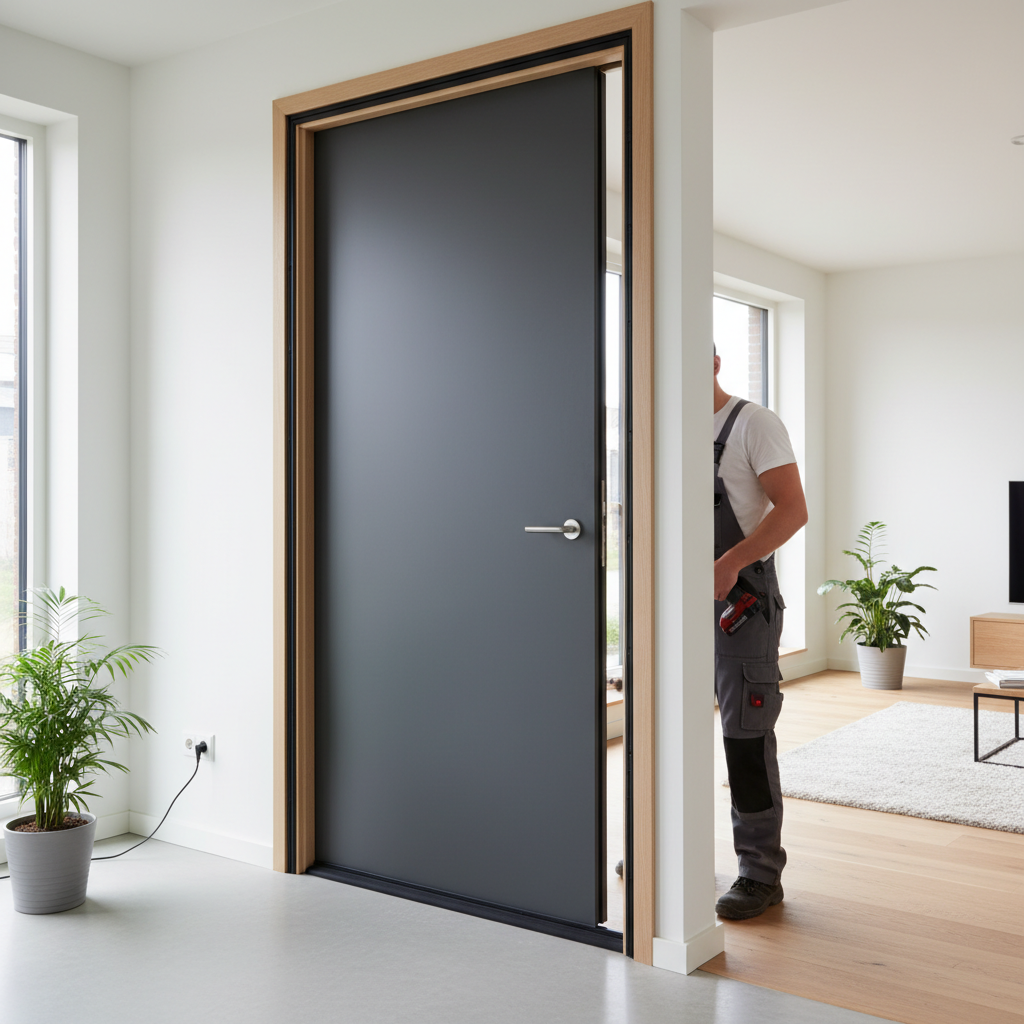 Geluidsisolerende deur met akoestische afdichting