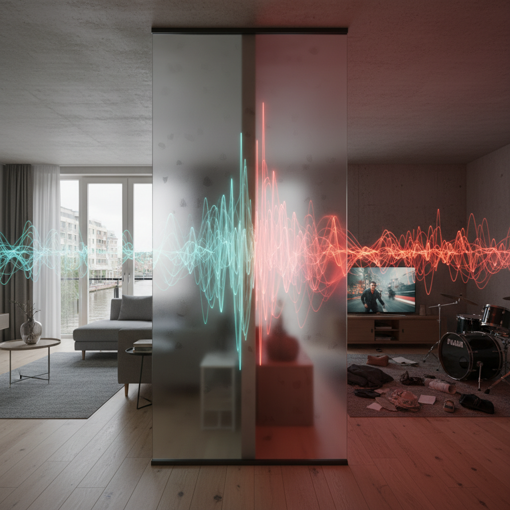 Geluidsoverlast door dunne muren tussen buren