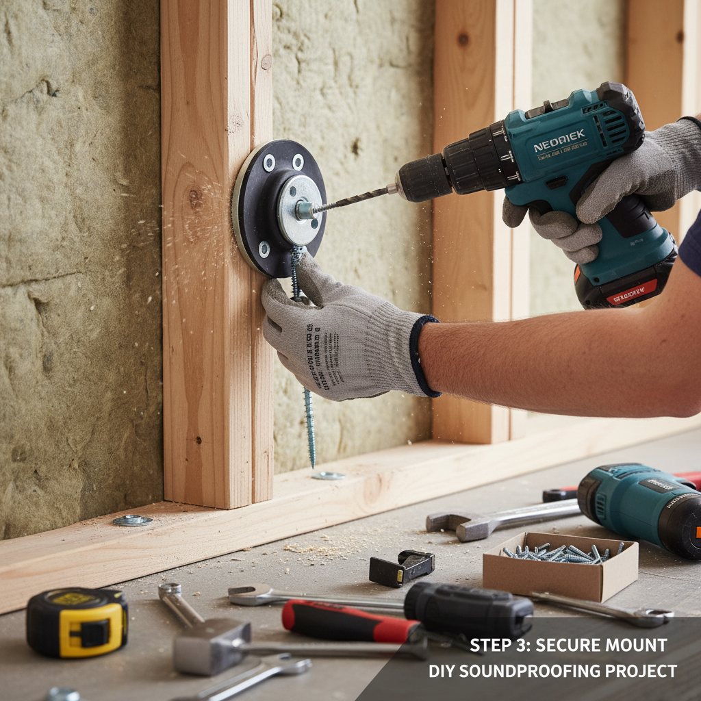 Stap-voor-stap installatie van MS trillingsdempers in voorzetwand, professionele instructie foto's