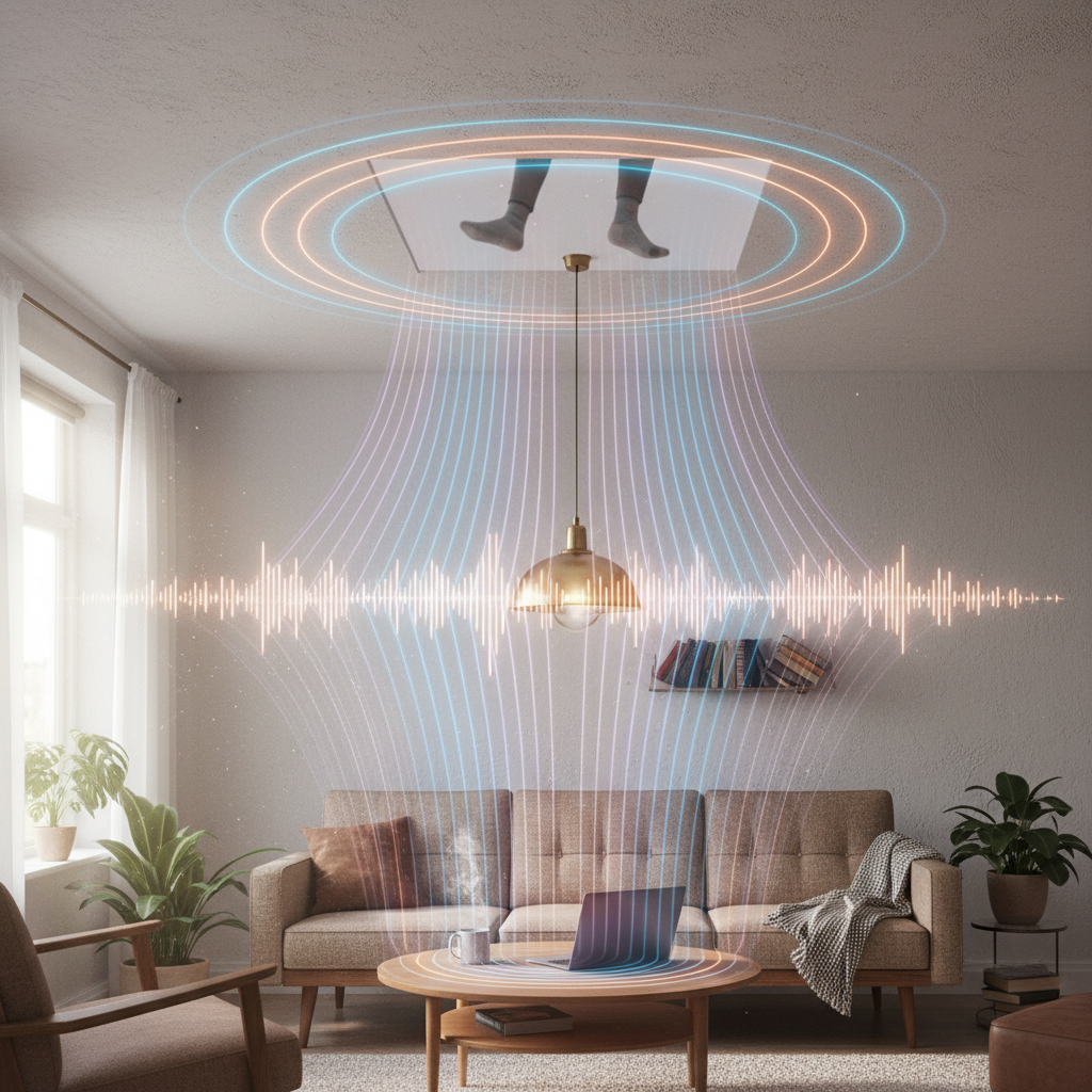 Loopgeluid door plafond